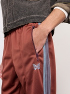 Needles - Bootcut Logo-Embroidered Striped Jersey Sweatpants - Red