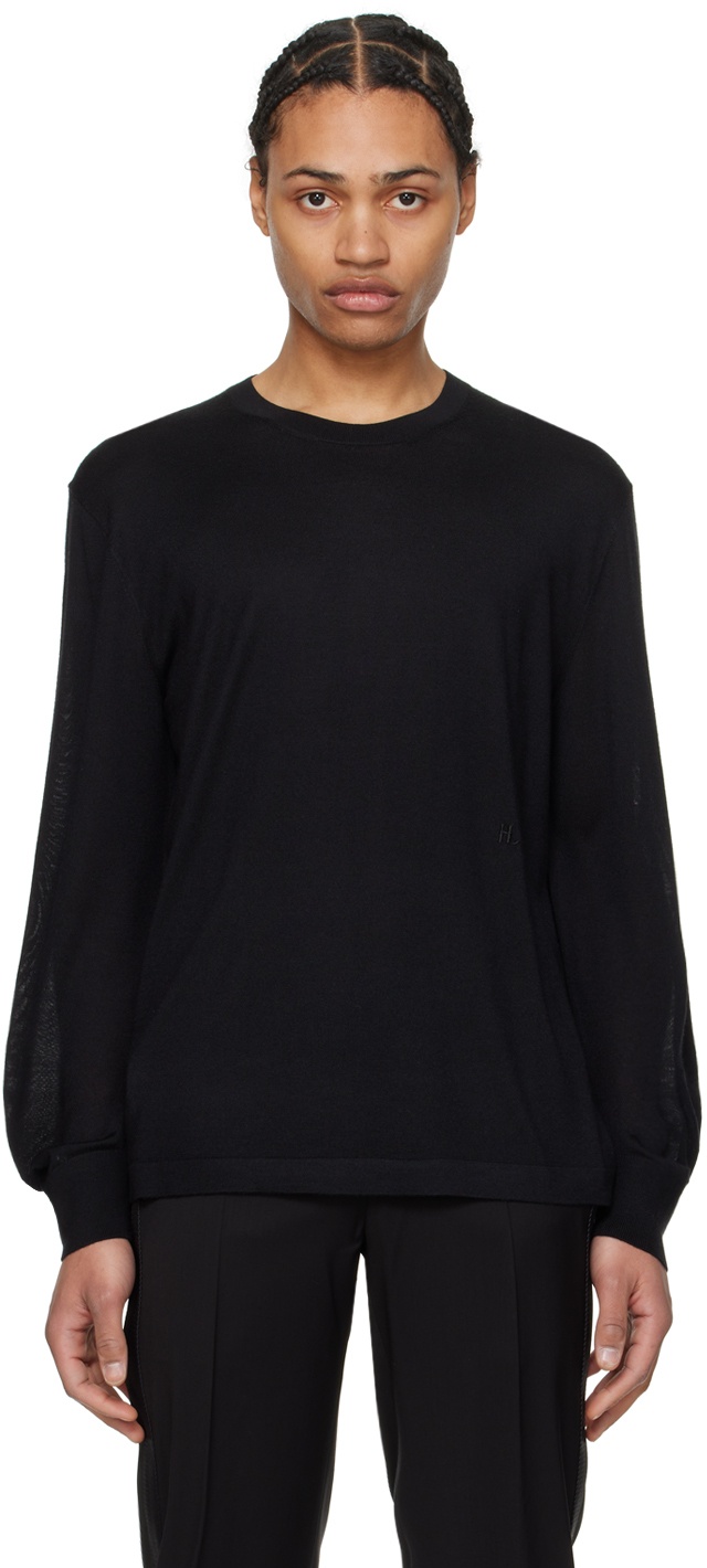 Photo: Helmut Lang Black Curved Sleeve Sweater
