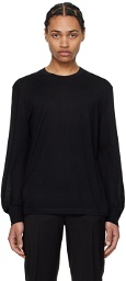 Helmut Lang Black Curved Sleeve Sweater