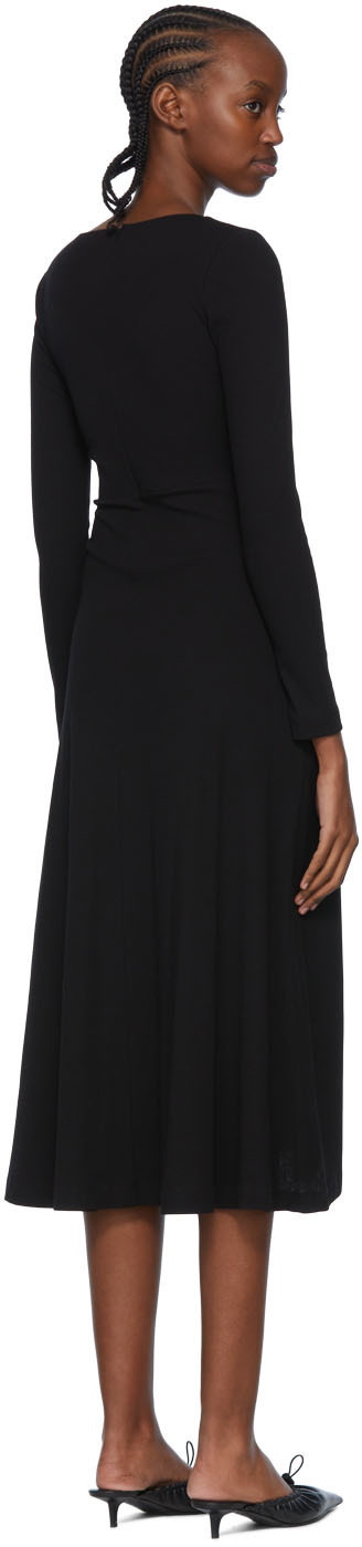 Rosetta Getty Black Cotton Midi Dress