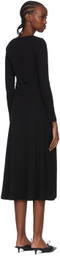 Rosetta Getty Black Cotton Midi Dress