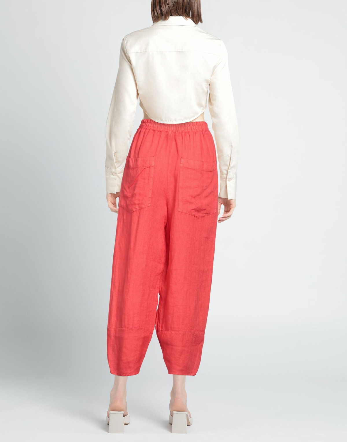 Alessia Santi Womens Pants in Tomato red