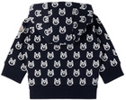 Moncler Enfant Baby Navy Monogram Hoodie & Lounge Pants Set