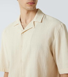 Sunspel Checked cotton bowling shirt