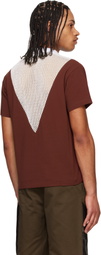 Olly Shinder White & Burgundy V Hybrid Polo