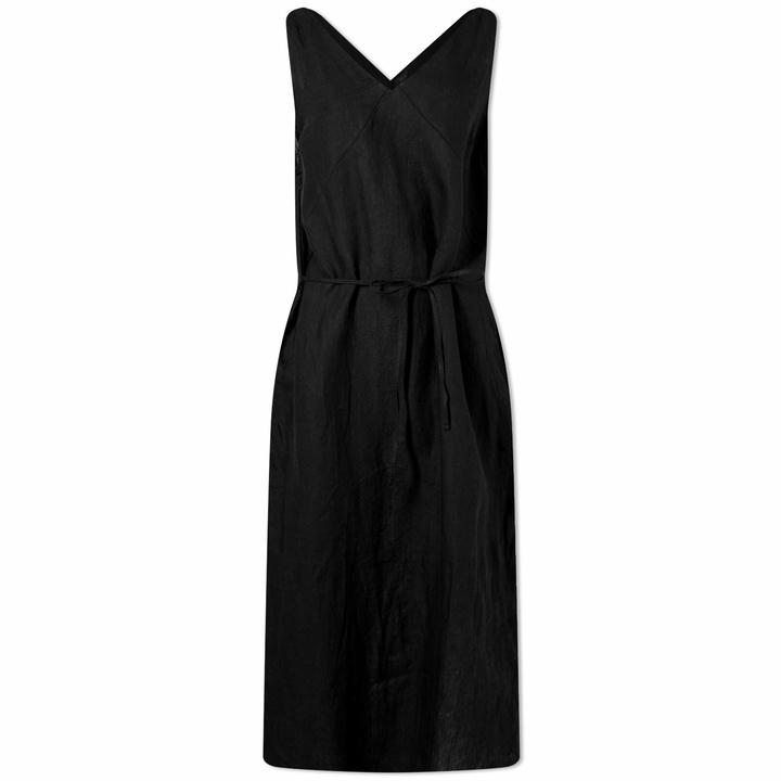 Photo: Deiji Studios Women's Slip Linen Midi Dress in Deep Black