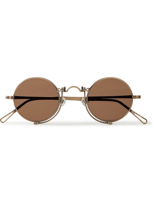Photo: MATSUDA - Round-Frame Gold-Tone Titanium Sunglasses
