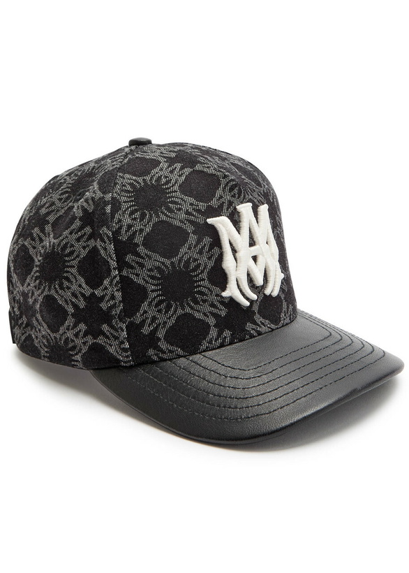Photo: Amiri Logo-jacquard Denim cap - Black - One Size