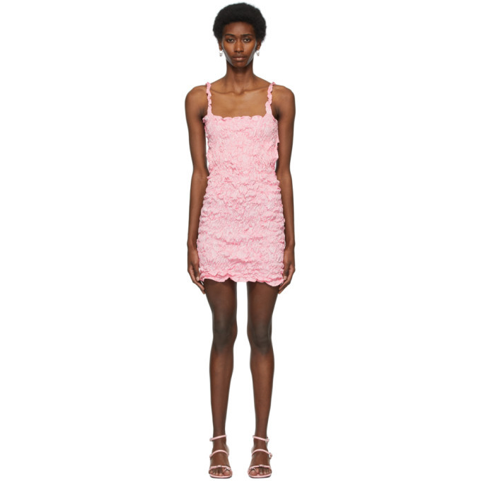 Photo: Gauntlett Cheng SSENSE Exclusive Pink Elasticated Floral Dress