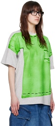 JW Anderson Gray & Green Clay Trompe L'Oeil T-Shirt