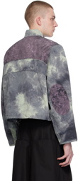 FFFPOSTALSERVICE SSENSE Exclusive Black & Purple Piped Jacket