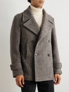 Caruso - Double-Breasted Wool-Blend Peacoat - Brown