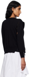 OPEN YY Black Sleeve Layered Cardigan