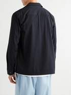 Theory - Noll Camp-Collar Cotton-Blend Shirt - Blue