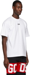 GCDS White Basic Logo T-Shirt