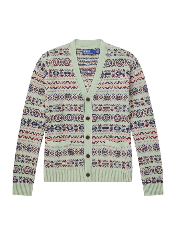 Photo: Polo Ralph Lauren - Striped Linen and Cotton-Blend Cardigan - Green