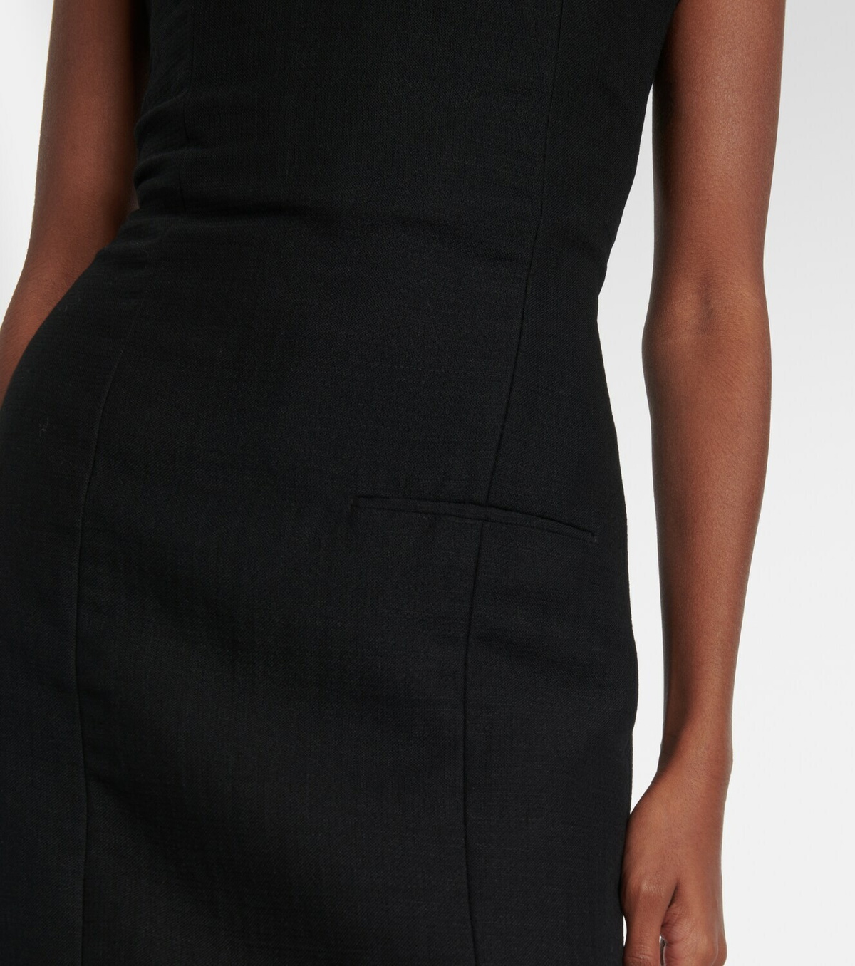 Calvin Klein Collection Bonny wool and linen-blend midi dress