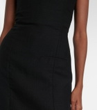 Calvin Klein Collection Bonny wool and linen-blend midi dress