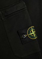 Stone Island Logo Cotton Sweatpants Black