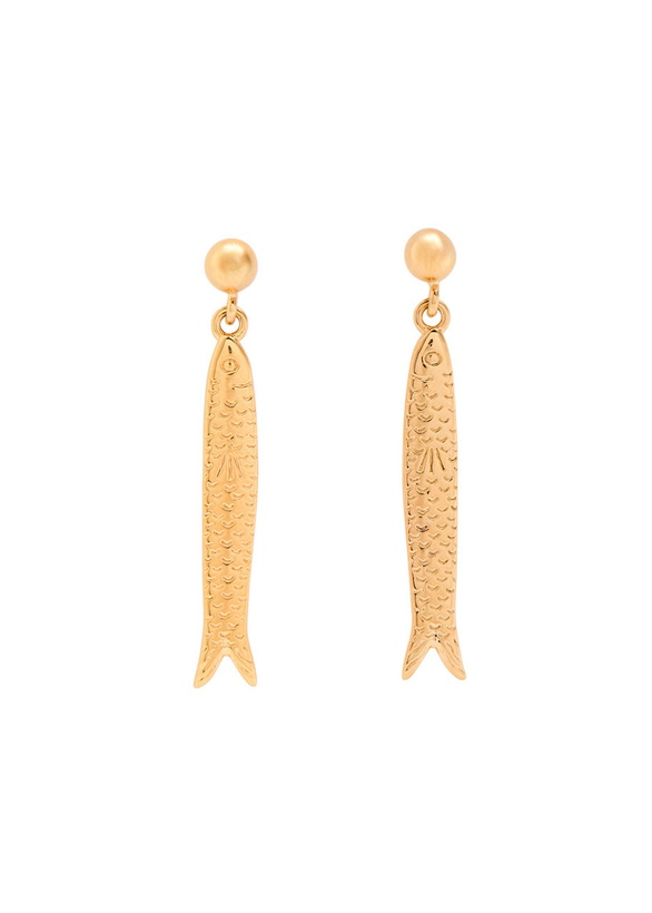Photo: Anni LU Hippie Fish 18kt Gold-plated Drop Earrings - One Size