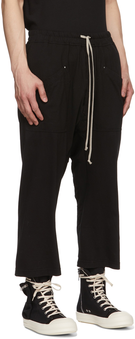 Rick Owens Drkshdw Black Cropped Cargo Pants Rick Owens Drkshdw