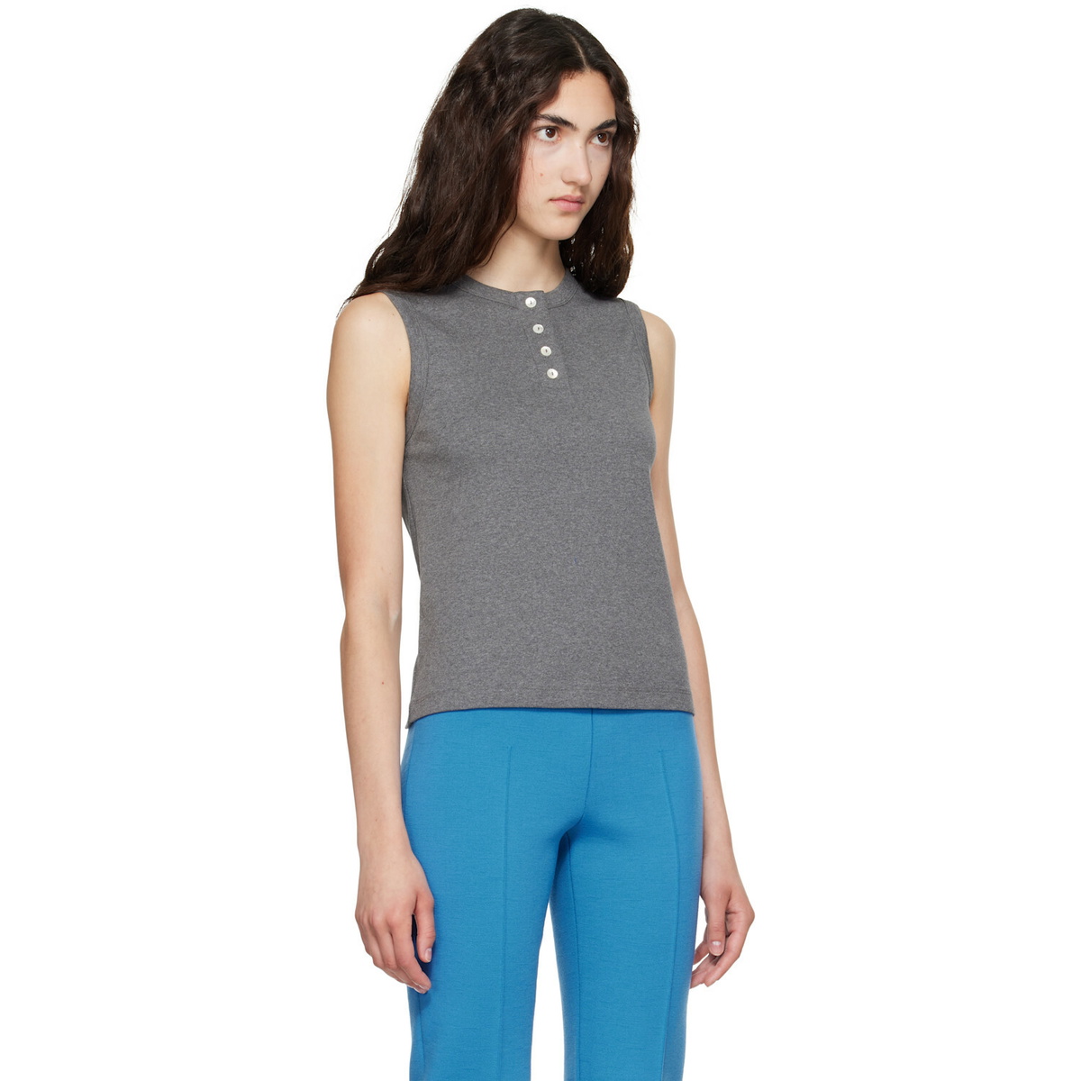 FLORE FLORE SSENSE Exclusive Gray Jess Tank Top
