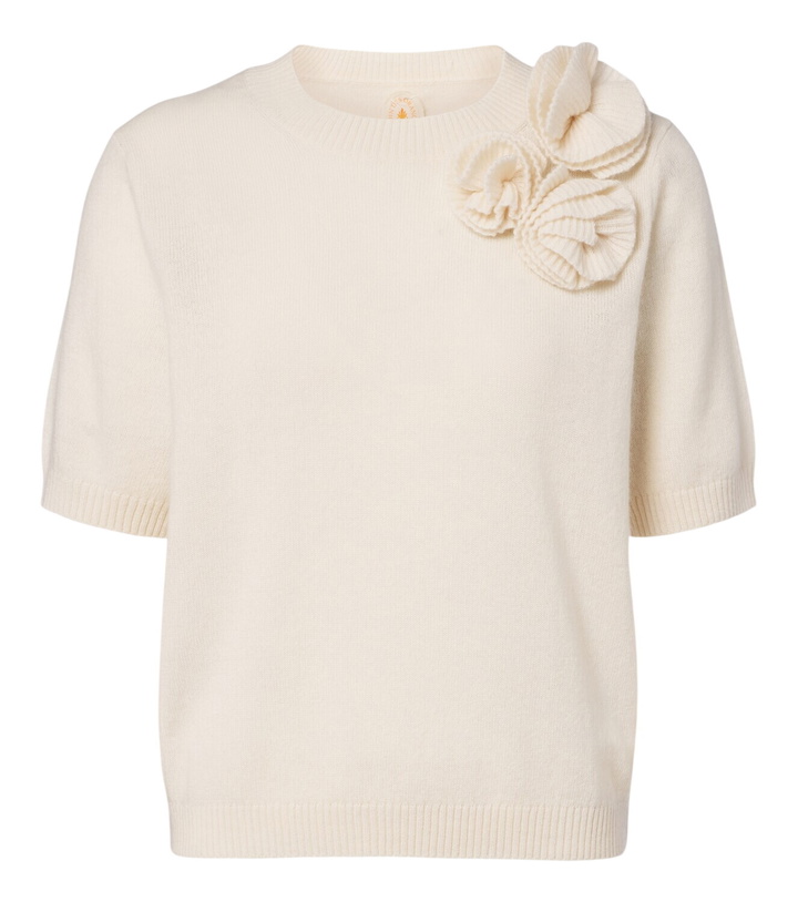 Photo: Jardin des Orangers Floral-appliqué wool and cashmere sweater