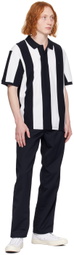 Carhartt Work In Progress Navy & White Hinton Stripe Polo