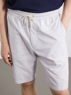 Paul Smith - Straight-Leg Striped Cotton Drawstring Shorts - Blue