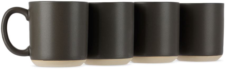 Lineage Ceramics Black Big Mug, 4 pcs