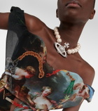 Vivienne Westwood Sunday off-shoulder crêpe corset top