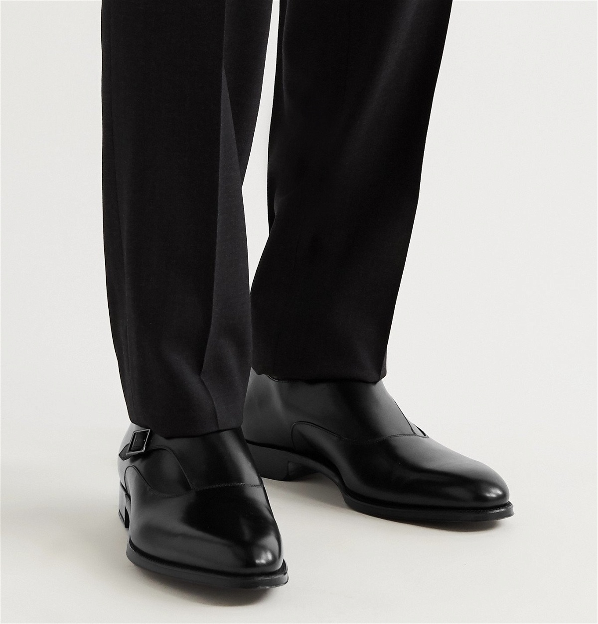Dunhill - Kensington Leather Monk-Strap Shoes - Black Dunhill