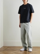 Nike - Straight-Leg Logo-Embroidered Cotton-Blend Jersey Sweatpants - Gray