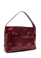 ST. Agni Woven Large Leather Tote - Plum - One Size
