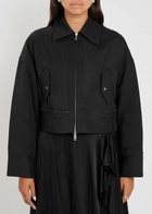 3.1 Phillip Lim Cropped Cotton-blend Jacket Black