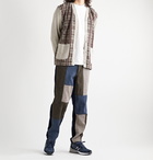 Comme des Garçons HOMME - Jacquard-Panelled Mélange Cotton and Wool-Blend Cardigan - Neutrals