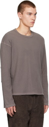 mfpen Gray Reverse Rib Sweater