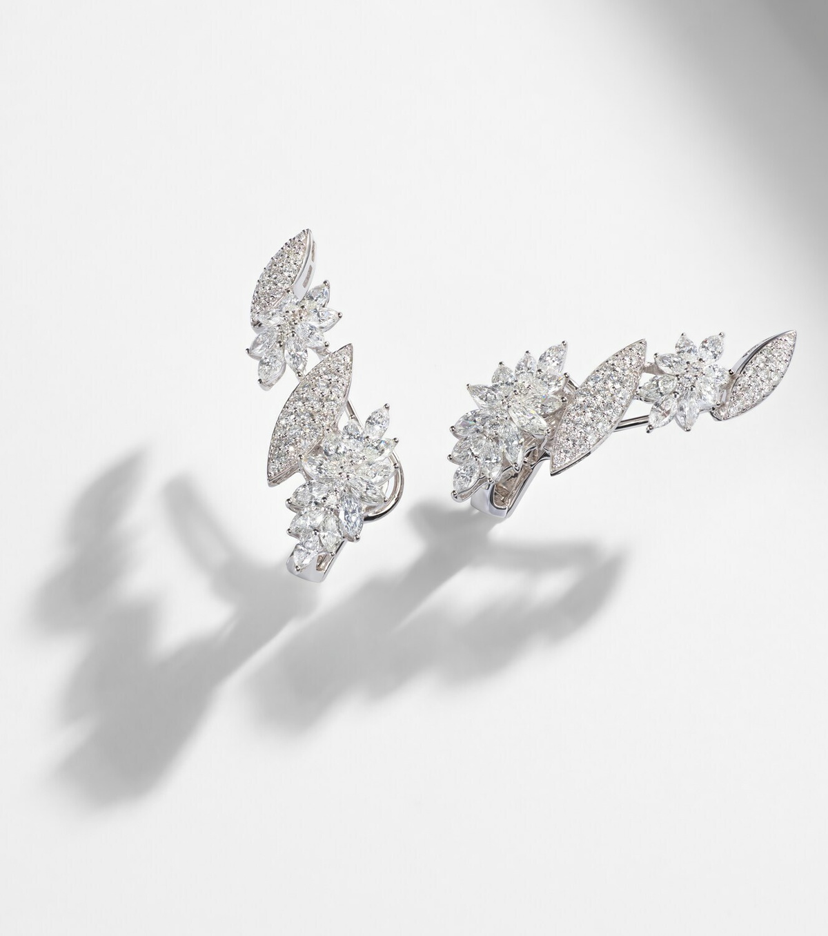 Yeprem Y-Couture 18kt white gold earrings with diamonds