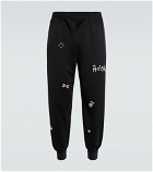 Adish - Embroidered cotton terry sweatpants