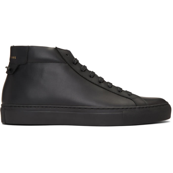 Photo: Givenchy Black Urban Knots Mid-Top Sneakers 