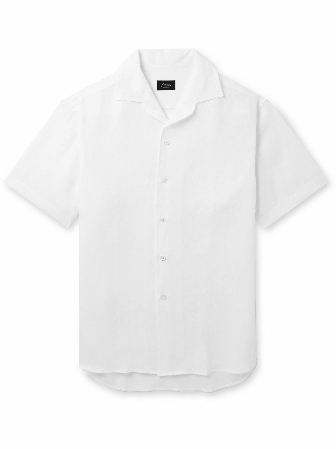 Brioni - Capri Camp-Collar Linen Shirt - White