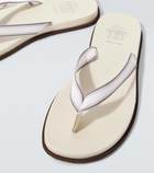 Brunello Cucinelli Leather thong sandals