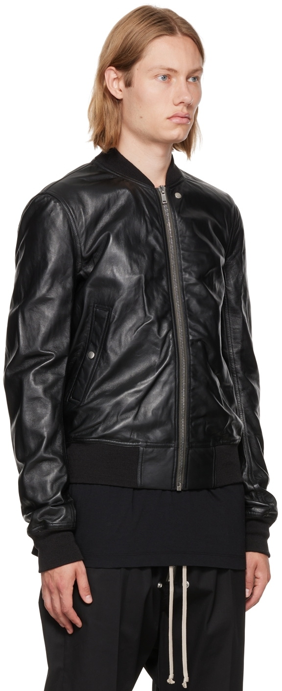 Rick Owens Black Lambskin Leather Jacket Rick Owens