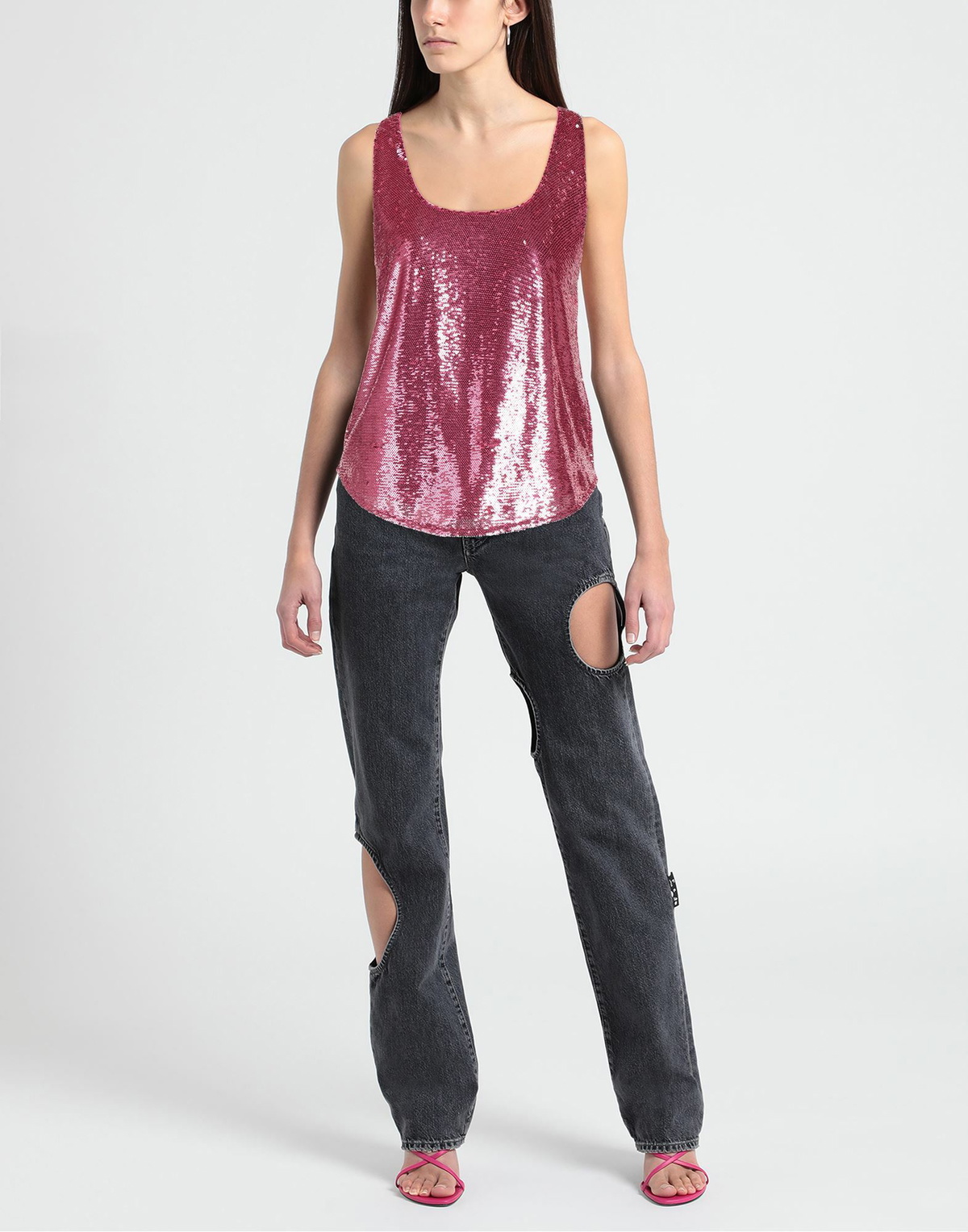 Manila Grace Womens Top in Magenta