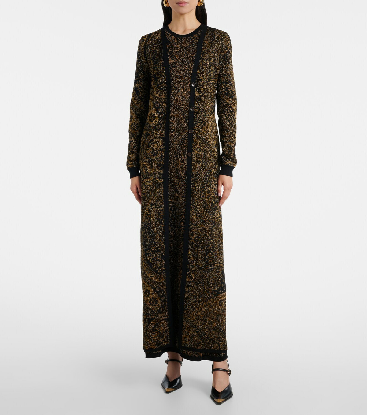 Etro Paisley wool-blend lamé cardigan