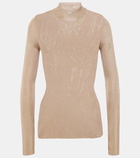 Saint Laurent Ribbed-knit silk sweater