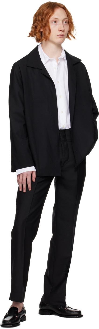 Factor's Black Creased Trousers