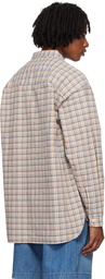 nanamica Orange Euro Check Shirt