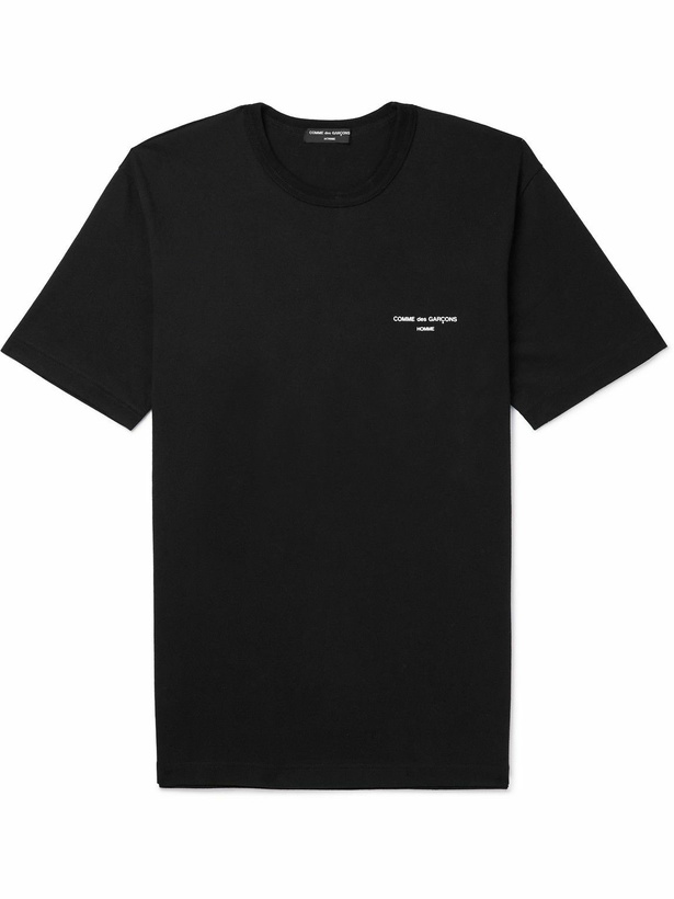 Photo: Comme des Garçons HOMME - Logo-Print Cotton-Jersey T-Shirt - Black