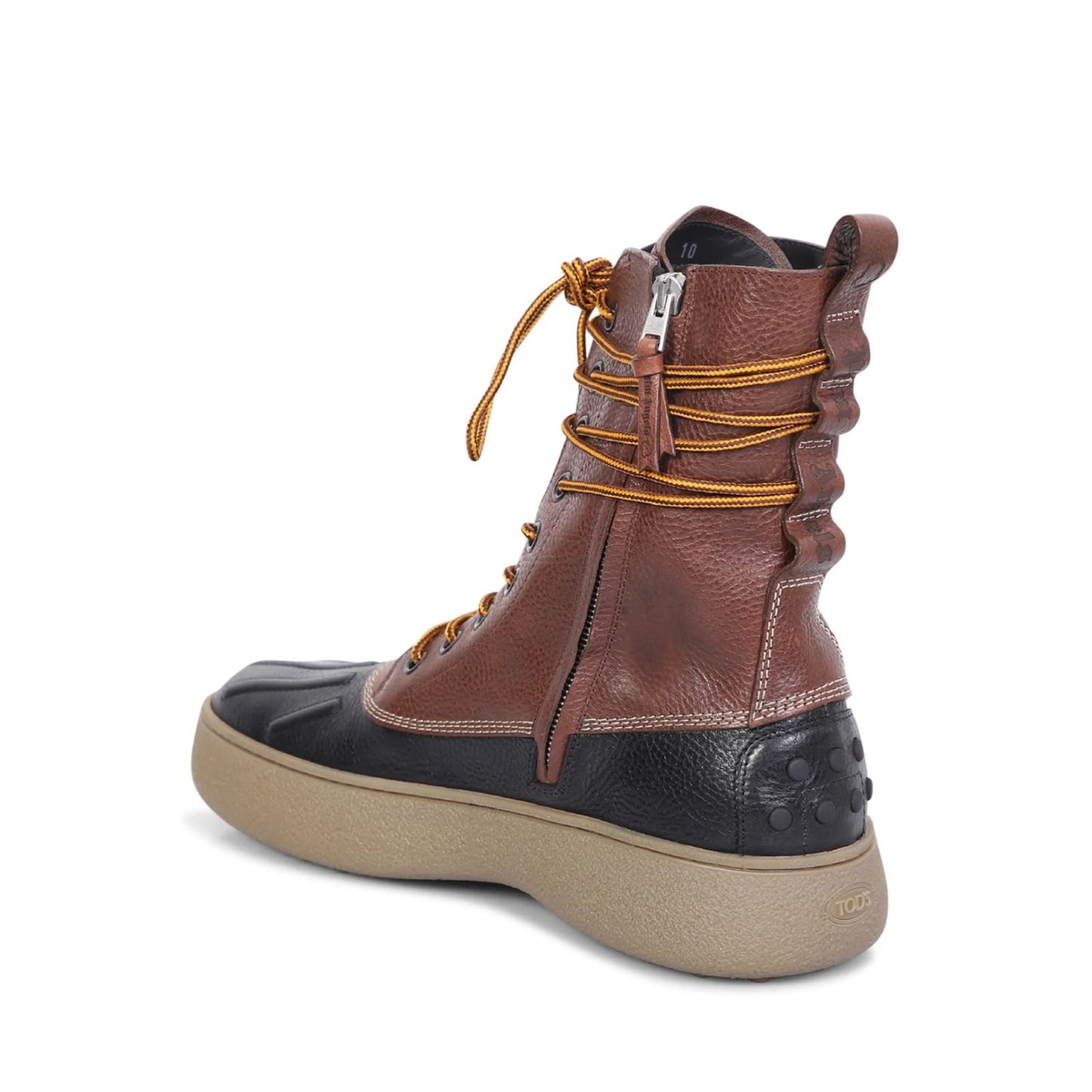 Moncler X Tod’S X Palm Angels Leather Boot, Brown Tod main image 3
